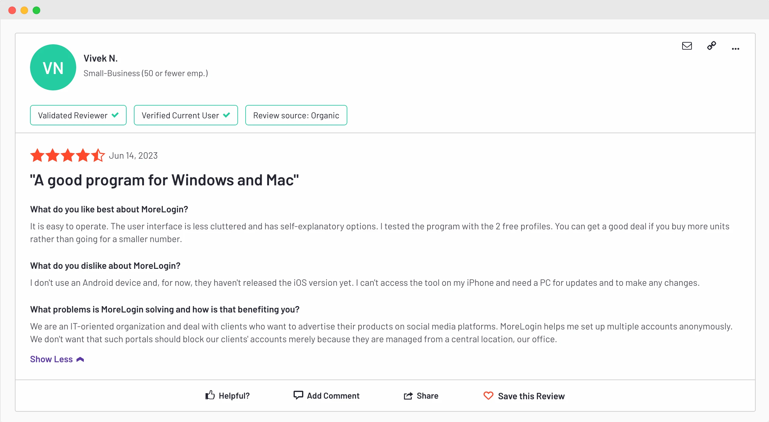 morelogin review
